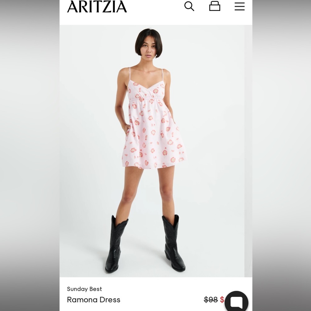 Aritzia Sunday Best floral print linen dress 👗